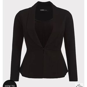 Torrid Size 3 Peplum Black Blazer